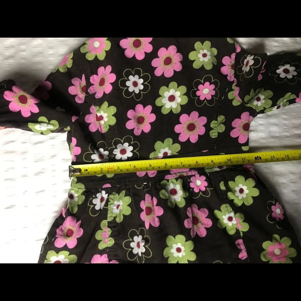 ME JANE Girls Medium Corduroy ruffle floral Jacket